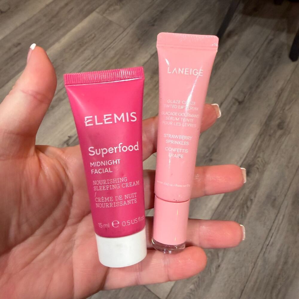 Elemis Superfood Midnight Facial 15ml + Laneige Lip Serum Strawberry Mini Set